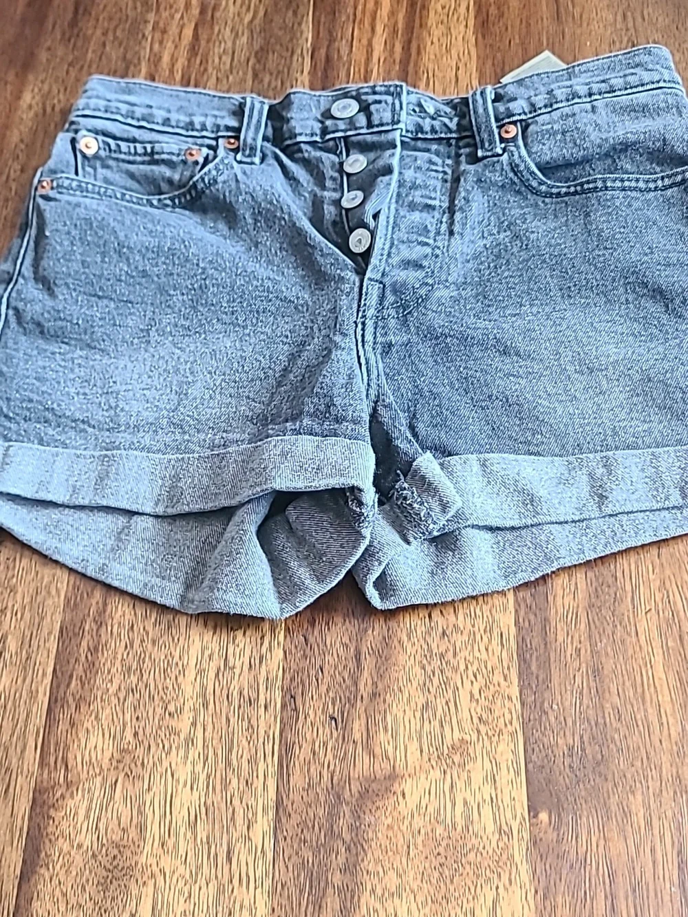 Levi's Gray Denim Jean Shorts